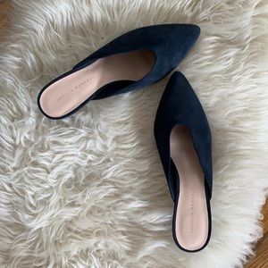 Loeffler Randall Juno Navy Blue Mule Never Worn